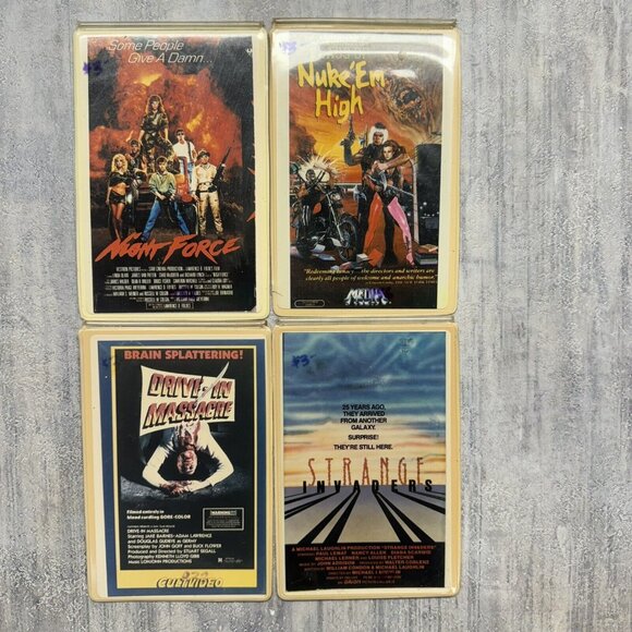 Horror VHS Movie Rental Box Flip Cards (RARE) - Picture 1 of 16